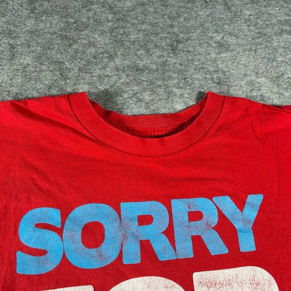 Vintage‎ LMFAO Shirt Mens Large Red Sorry For Party Rockin Dance Electronic Y2K - Picture 3 of 7